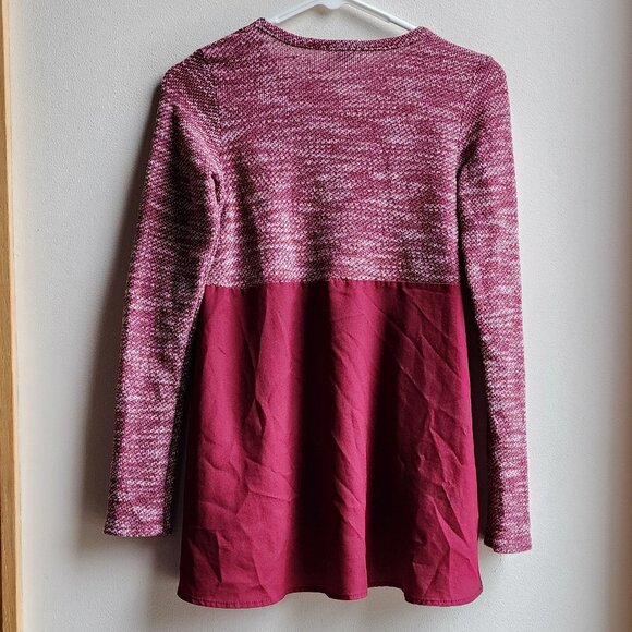 Lucky Brand Red/Cream Textile Knit Flowing Jersey Size Small - Picture 11 of 12